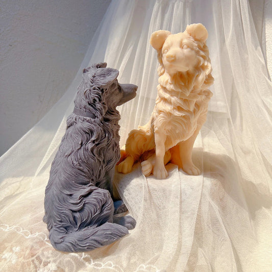 Border Collie Candle Mould Silicone