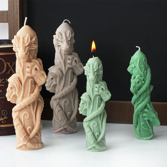Dragon Head Pillar Candle Mould