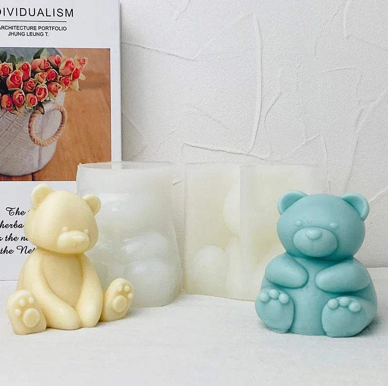 Sitting Bear Candle Silicone Mould