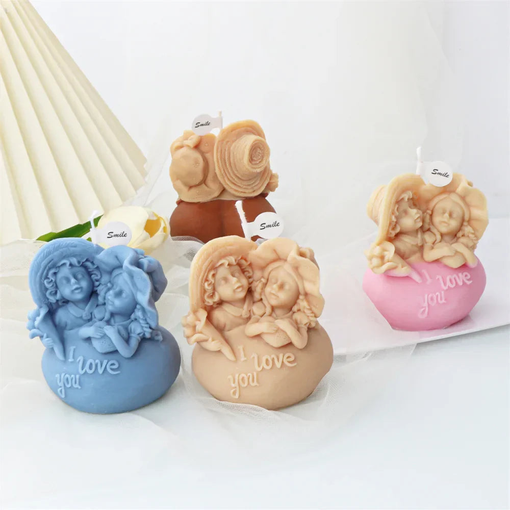 Angel Boys and Girls Silicone Candle Mould