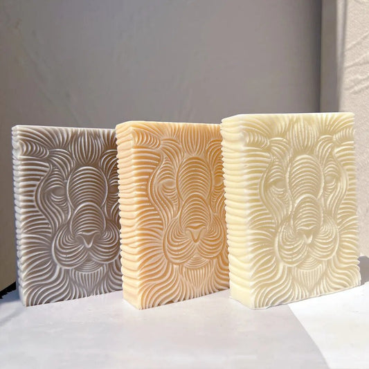 Square Lion Head Candle Silicone Mould