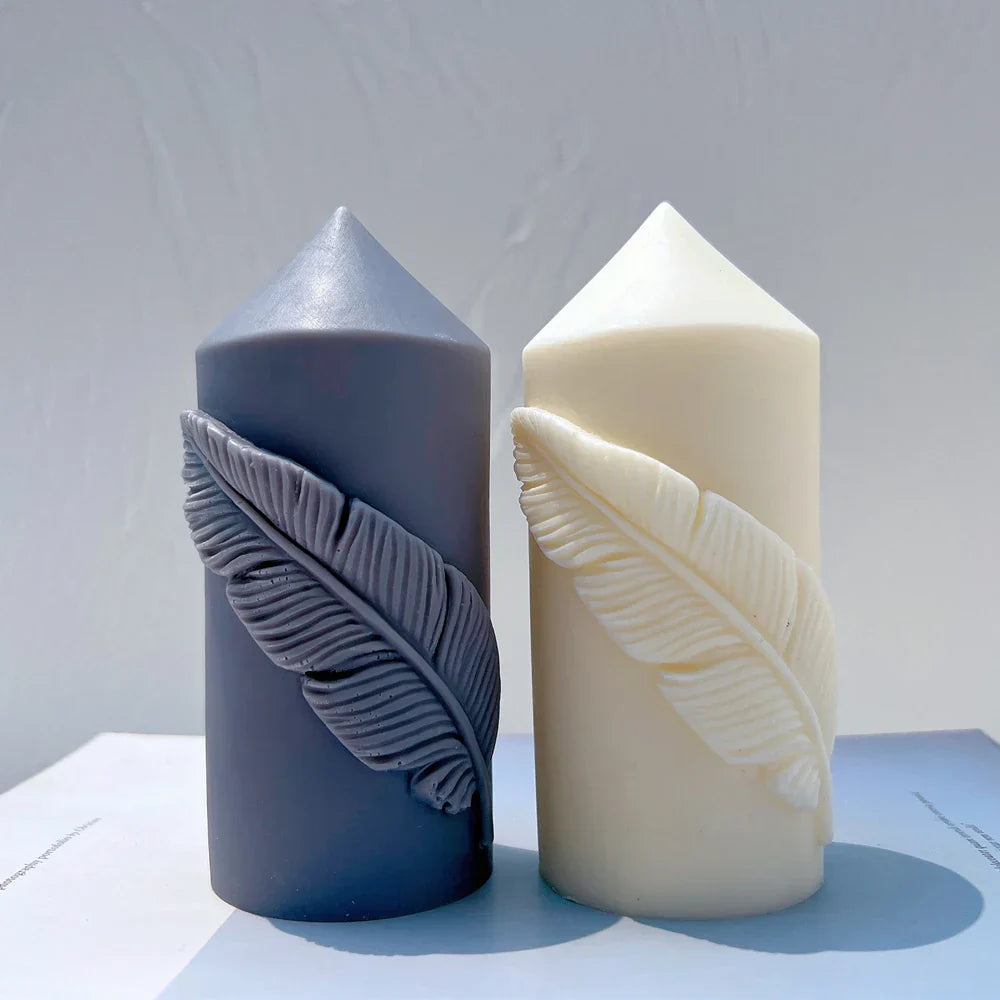 Feather Pillar Candle Silicone Moulds