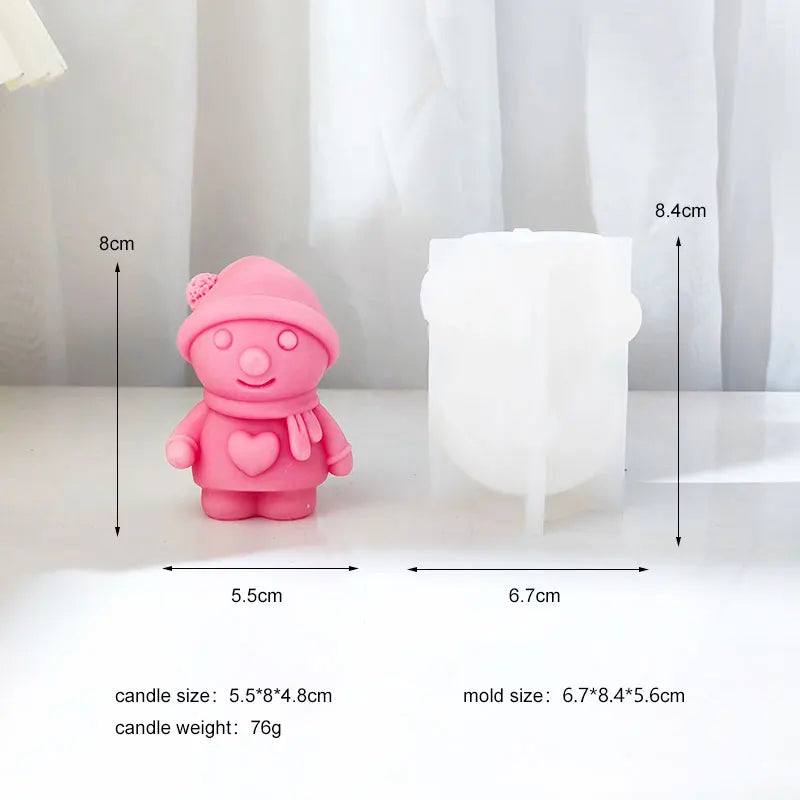 Scarf Snowman Candle Mould