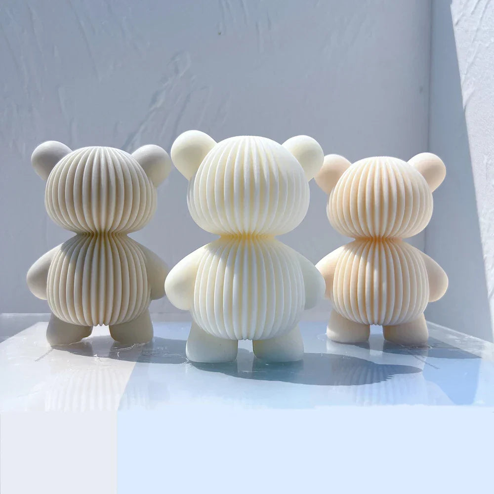 Ribbed Bear & Rabbit Candle Mould