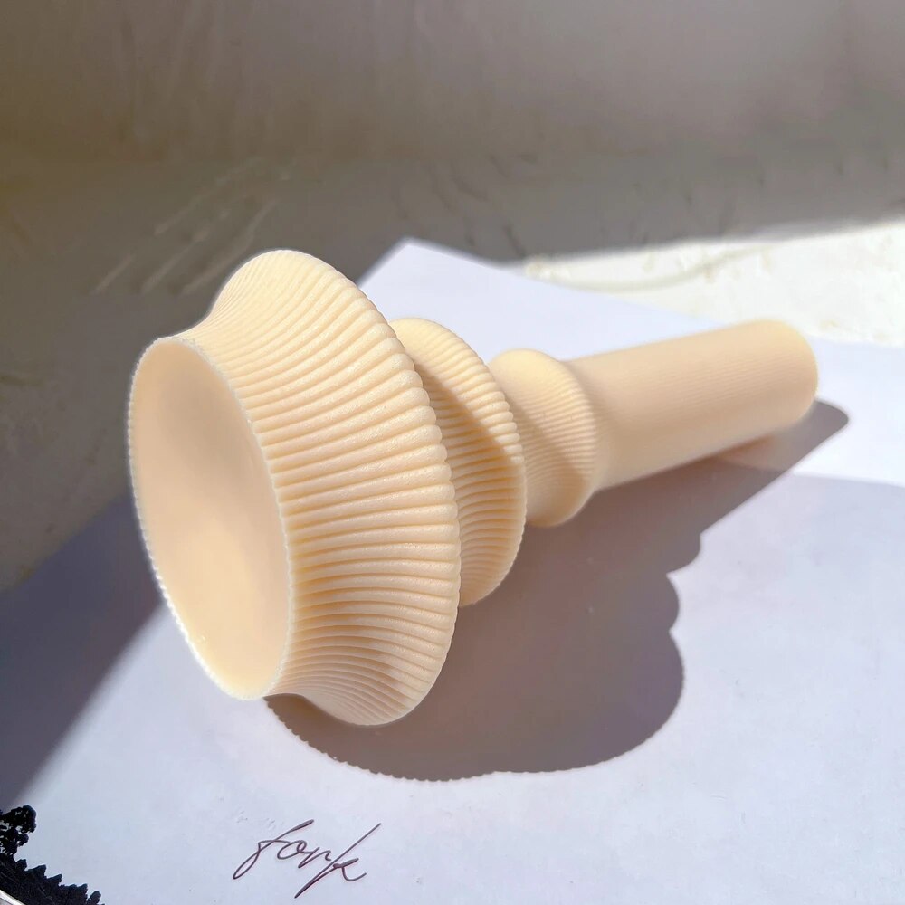 Abstract Cylindrical Striped Tall Pillar Candle Mould