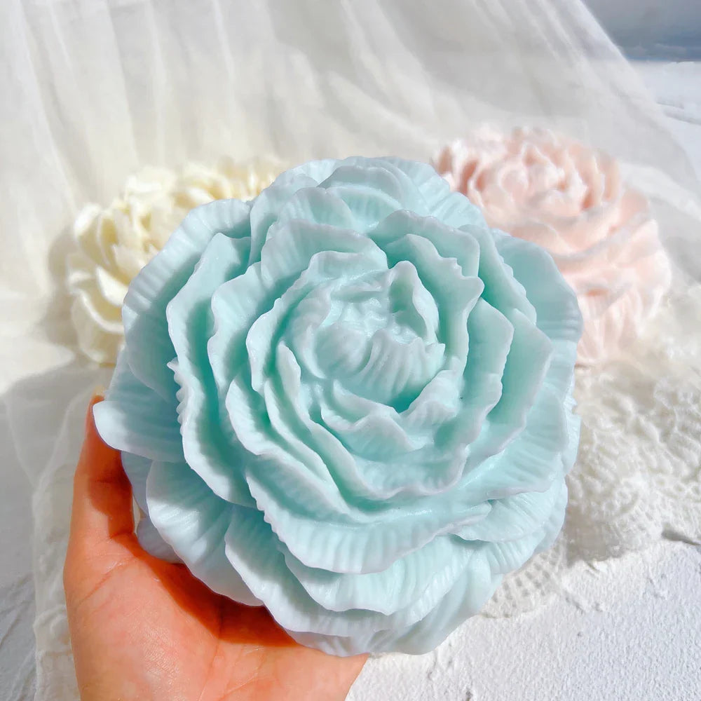 Big Peony Flower Silicone Candle Mould