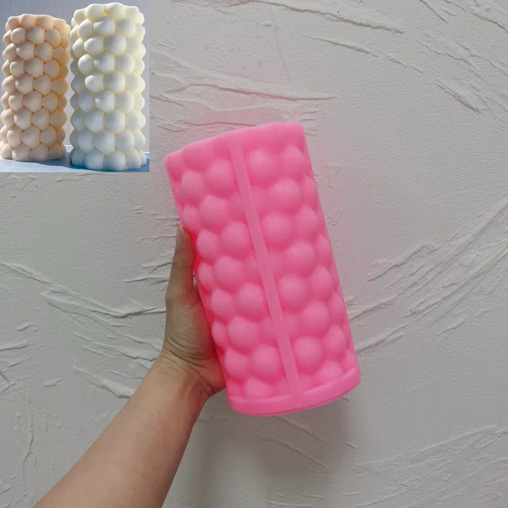 Aesthetic Bubble Pillar Candle Mould