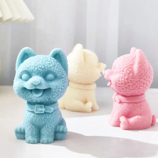 Flying Ear Bichon Silicone Candle Mould