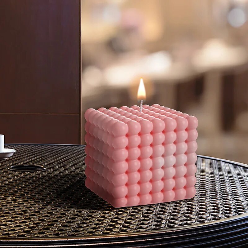 Multi Size Bubble Cube Candle Mould