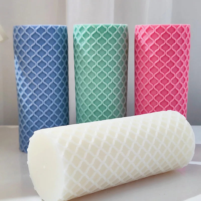 Arabesque Design Pillar Candle Silicone Mould