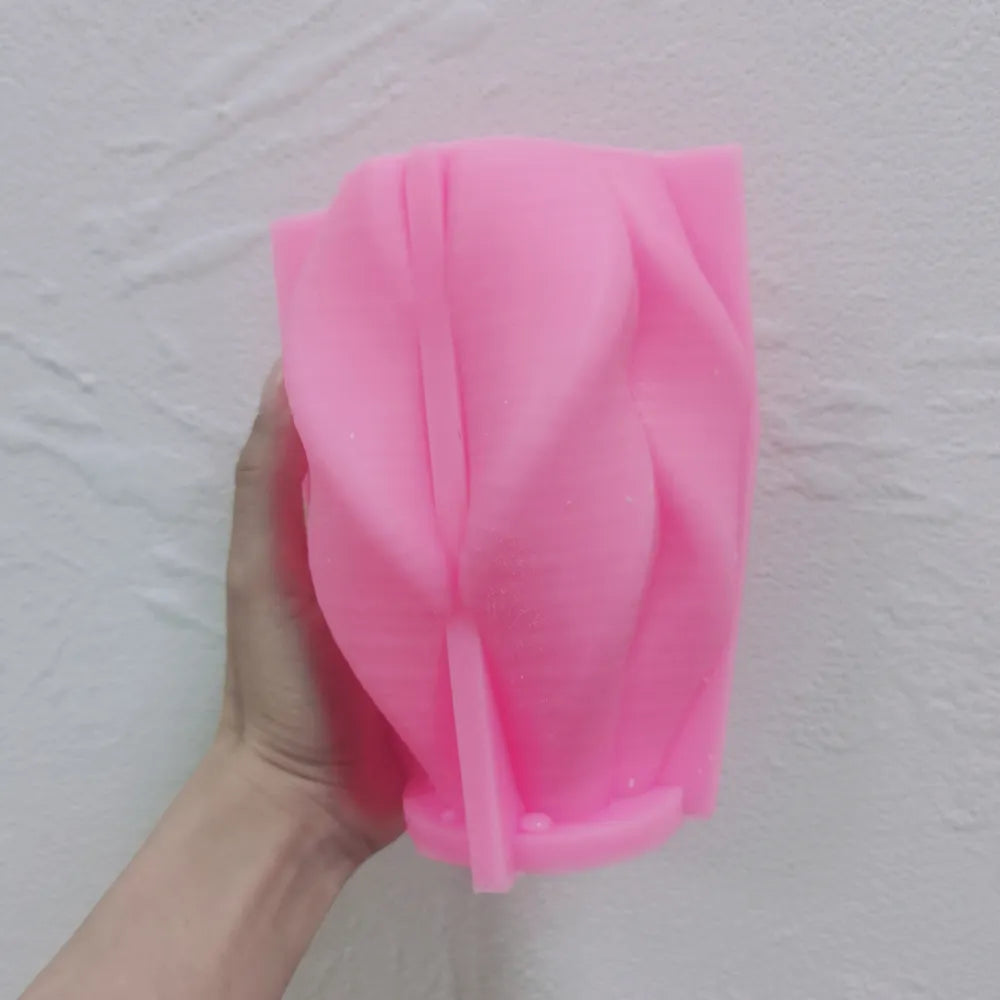 Ribbed Swirl Silicone Candle Mould