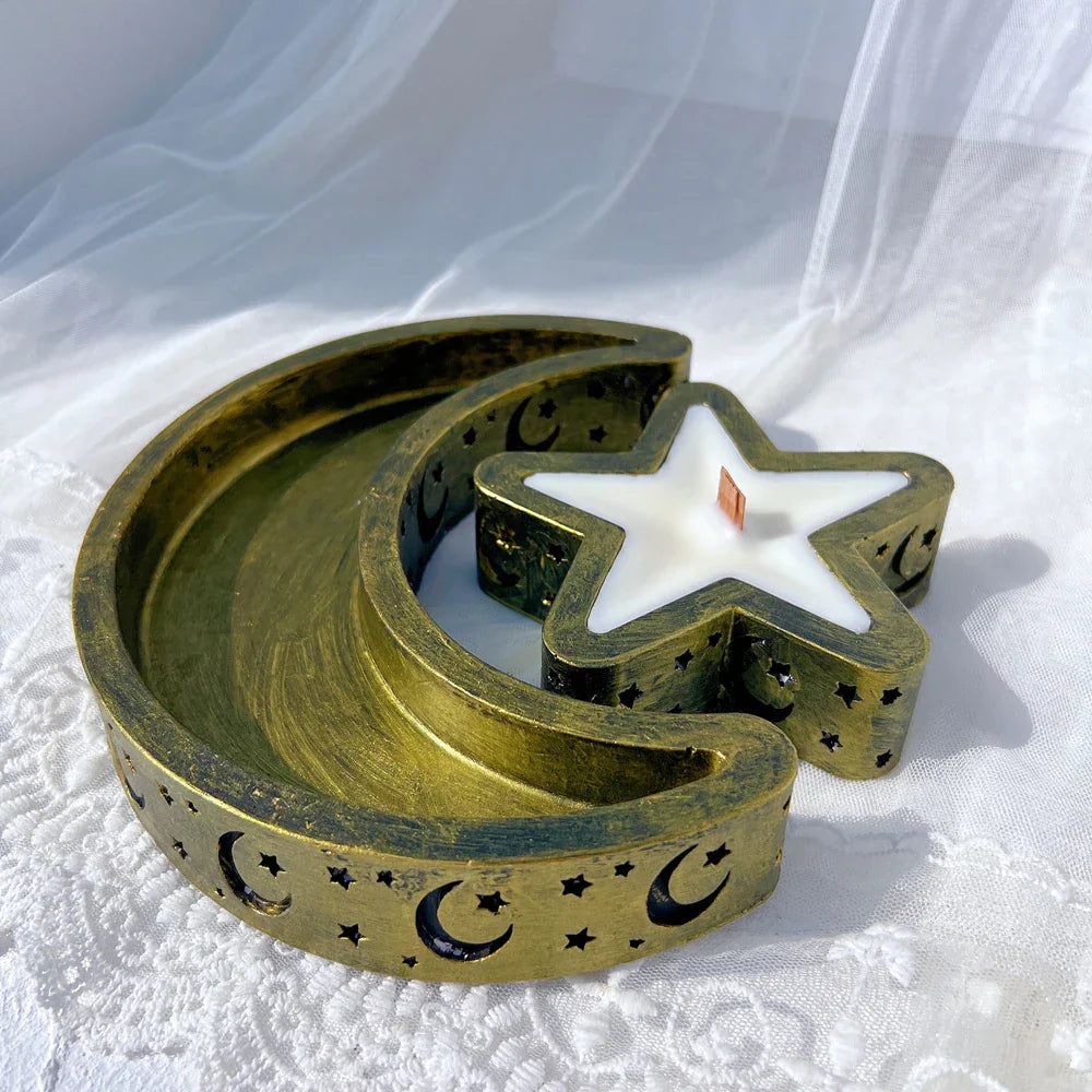Eid Mubarak Candle Vessel Mould - Moon & Star