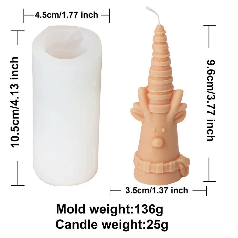 Long Hat Christmas Silicone Candle Moulds