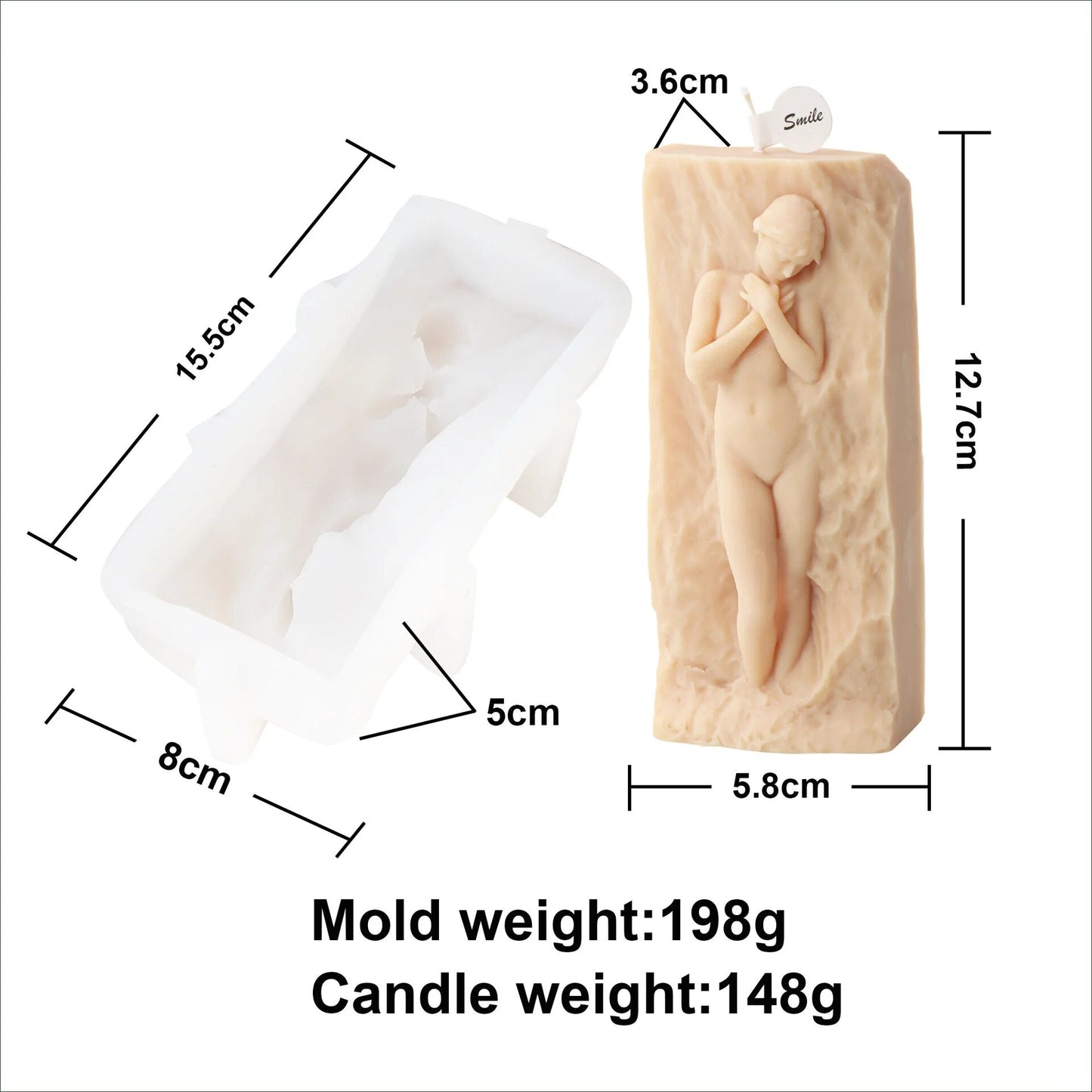 Beauty Relief Candle Mould for Handmade Candle