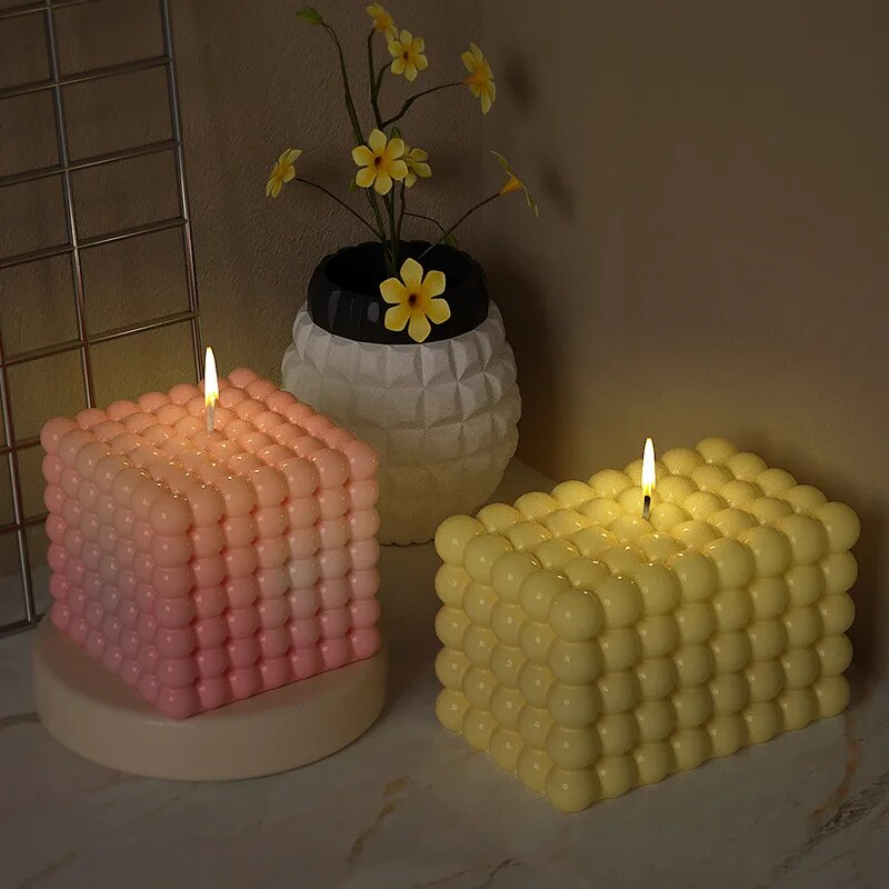 Multi Size Bubble Cube Candle Mould