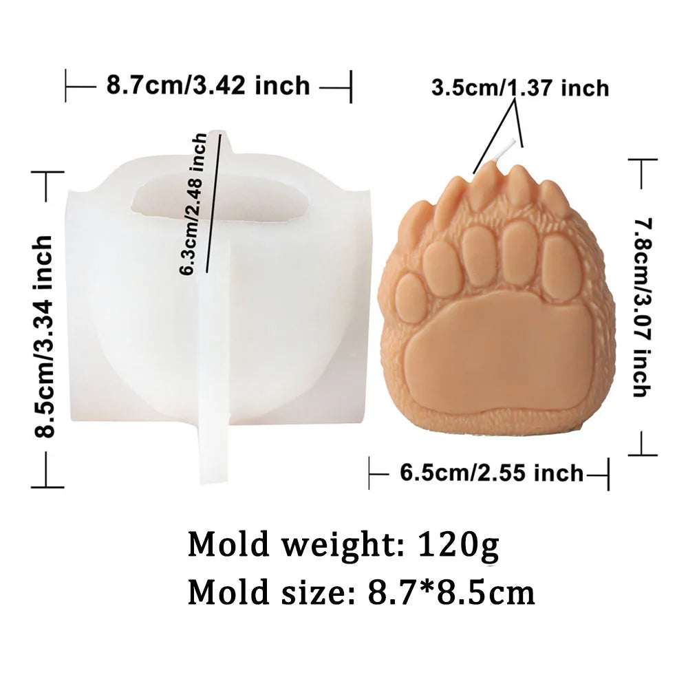 Bear Paw Candle Mould