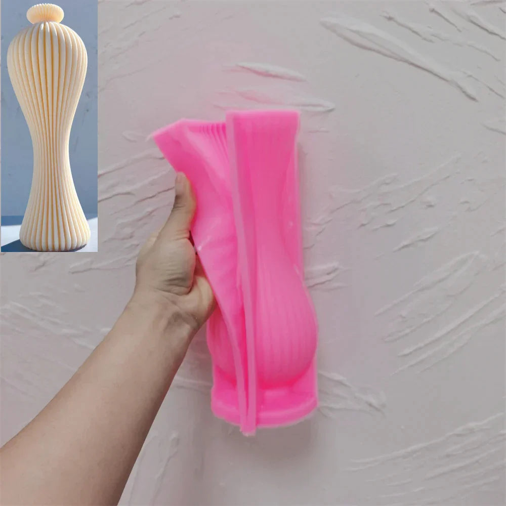 Ribbed Vase Candle Mould