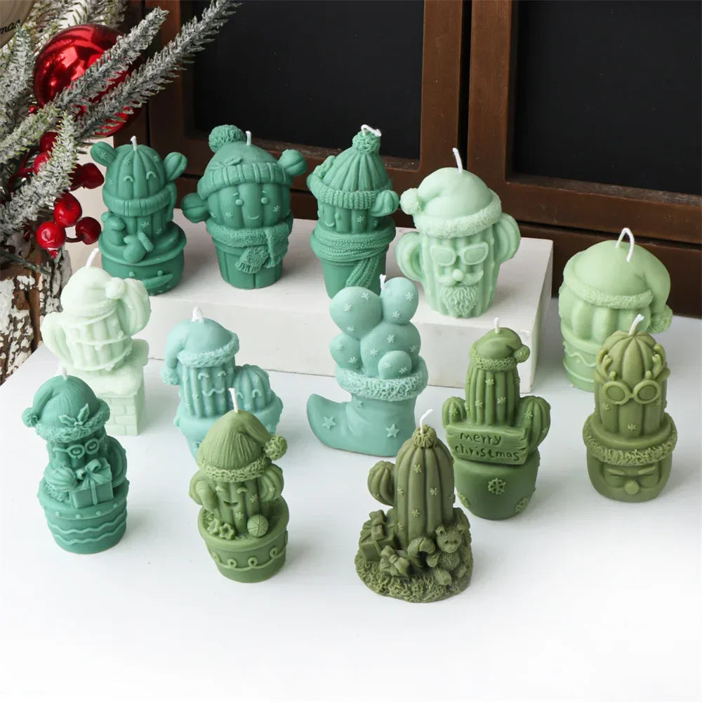 Christmas Cactus Silicone Candle Moulds