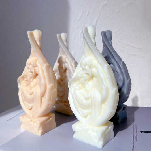 Holy Family in Angel Wings Candle Mould