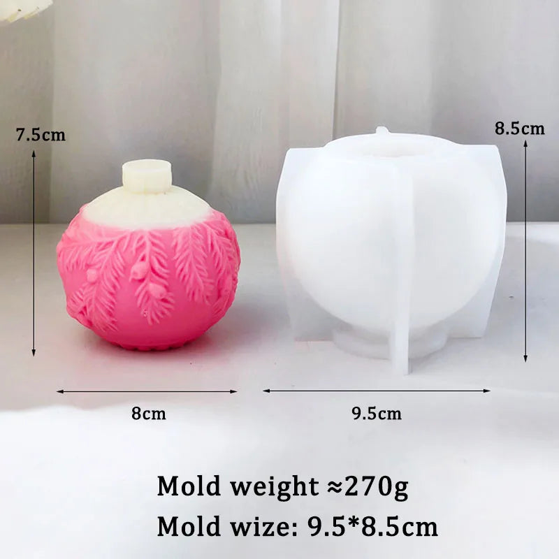 Christmas Ball Candle Silicone Mould