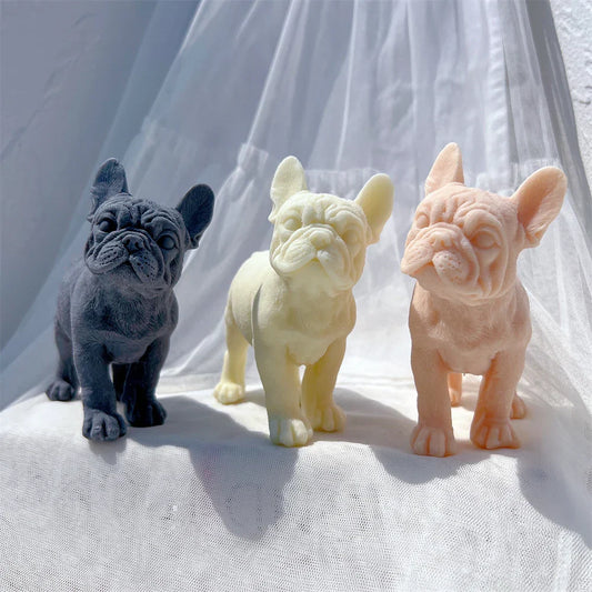 Standing French Bulldog Puppy Candle Mould