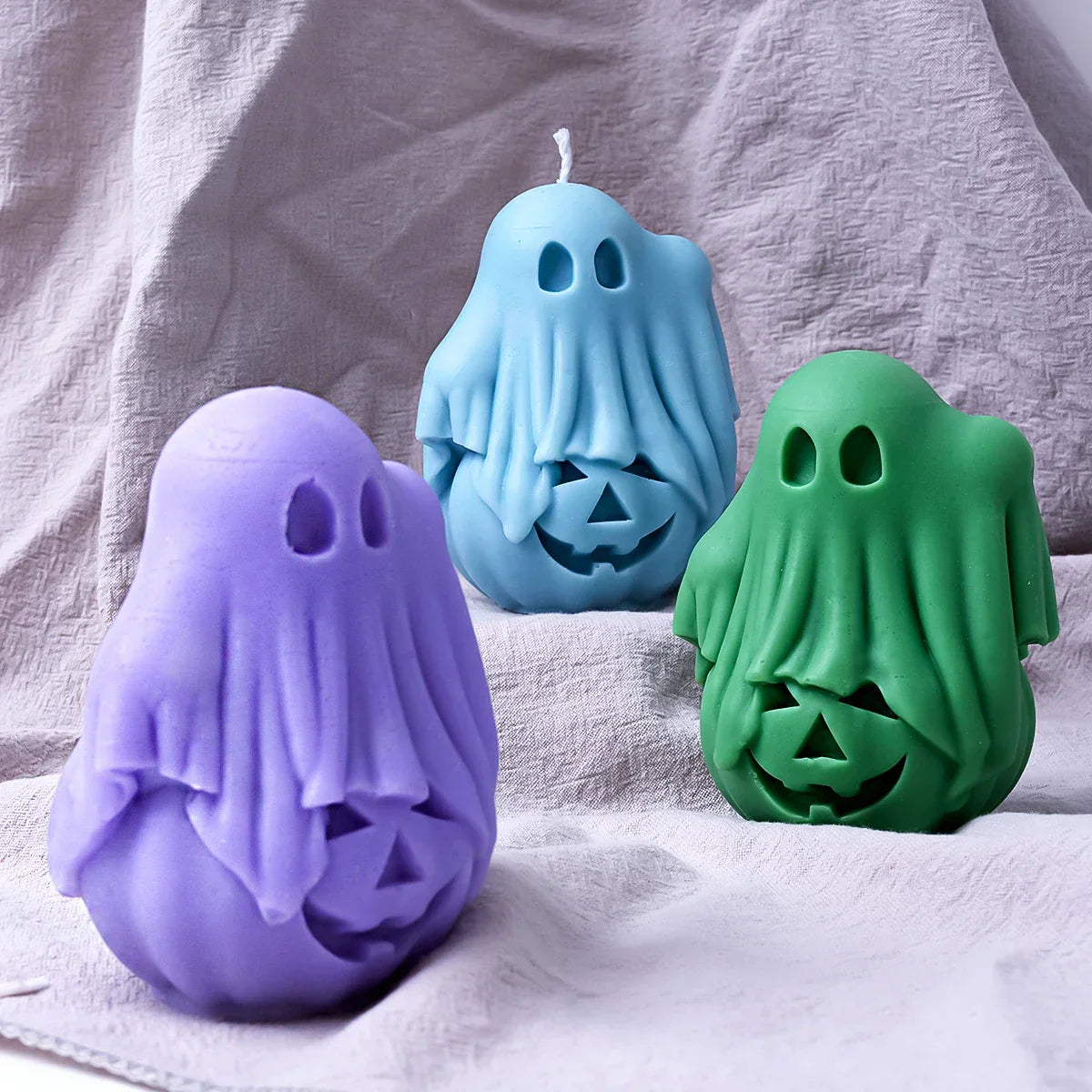 DIY Halloween Ghost Candle Mould - 3D Pumpkin & Ghost