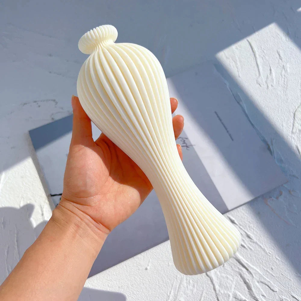 Ribbed Vase Candle Mould