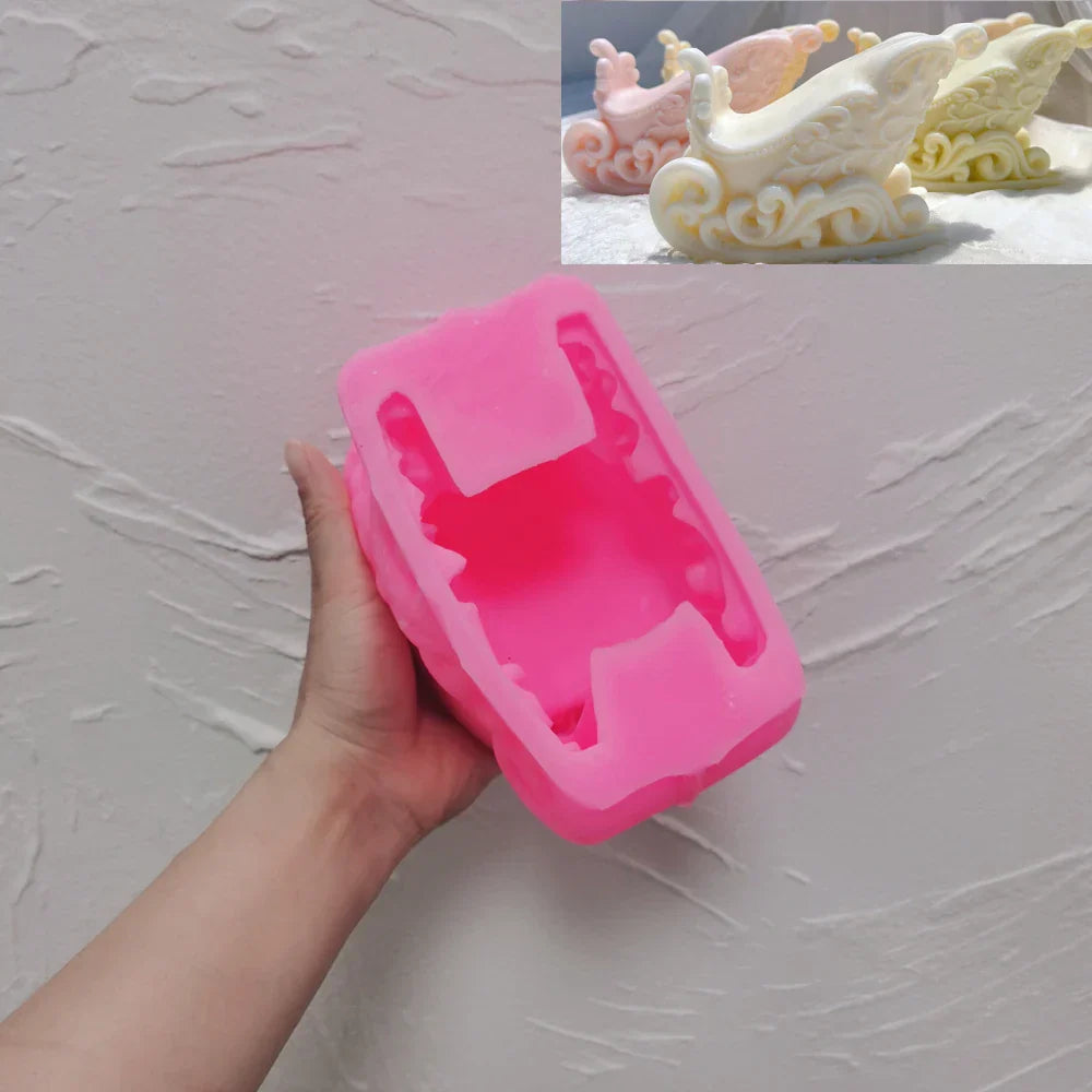 Christmas Sleigh Silicone Candle Mould