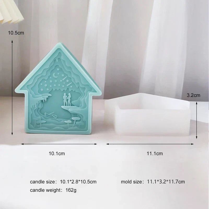 House Shape Silicone Candle Mould