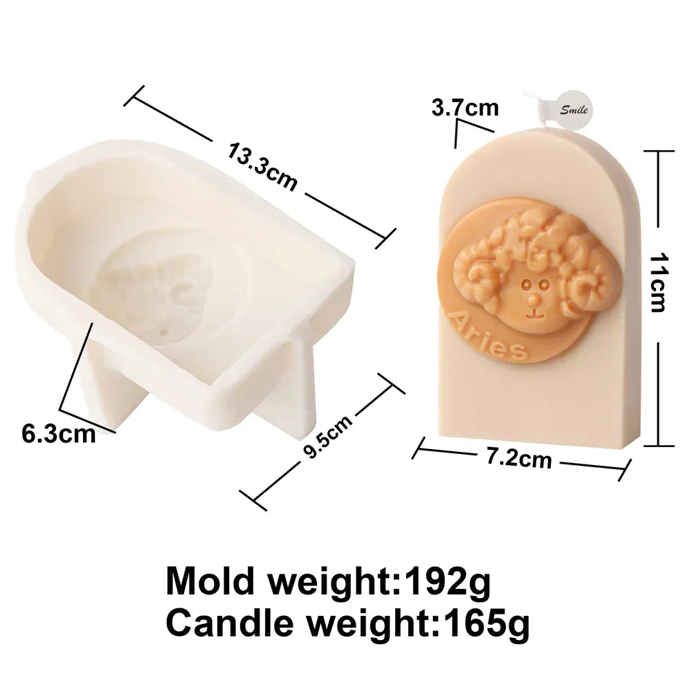 Astrology Art Craft DIY 12 Constellation Silicone Candle Moulds