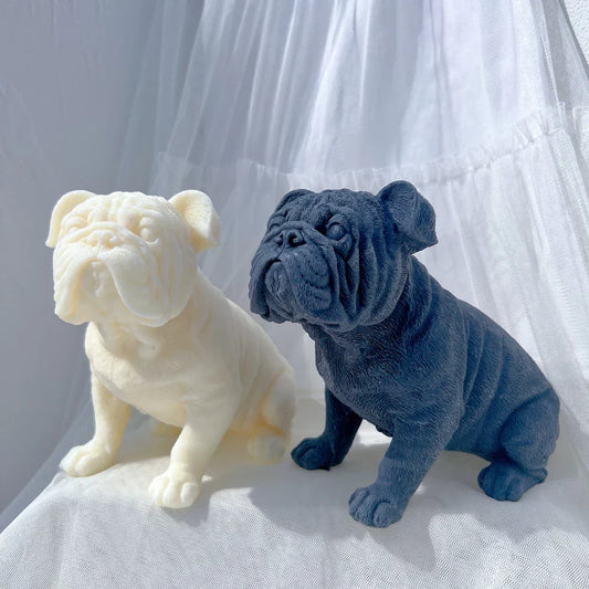 Charming Bulldog Puppy Candle Mould