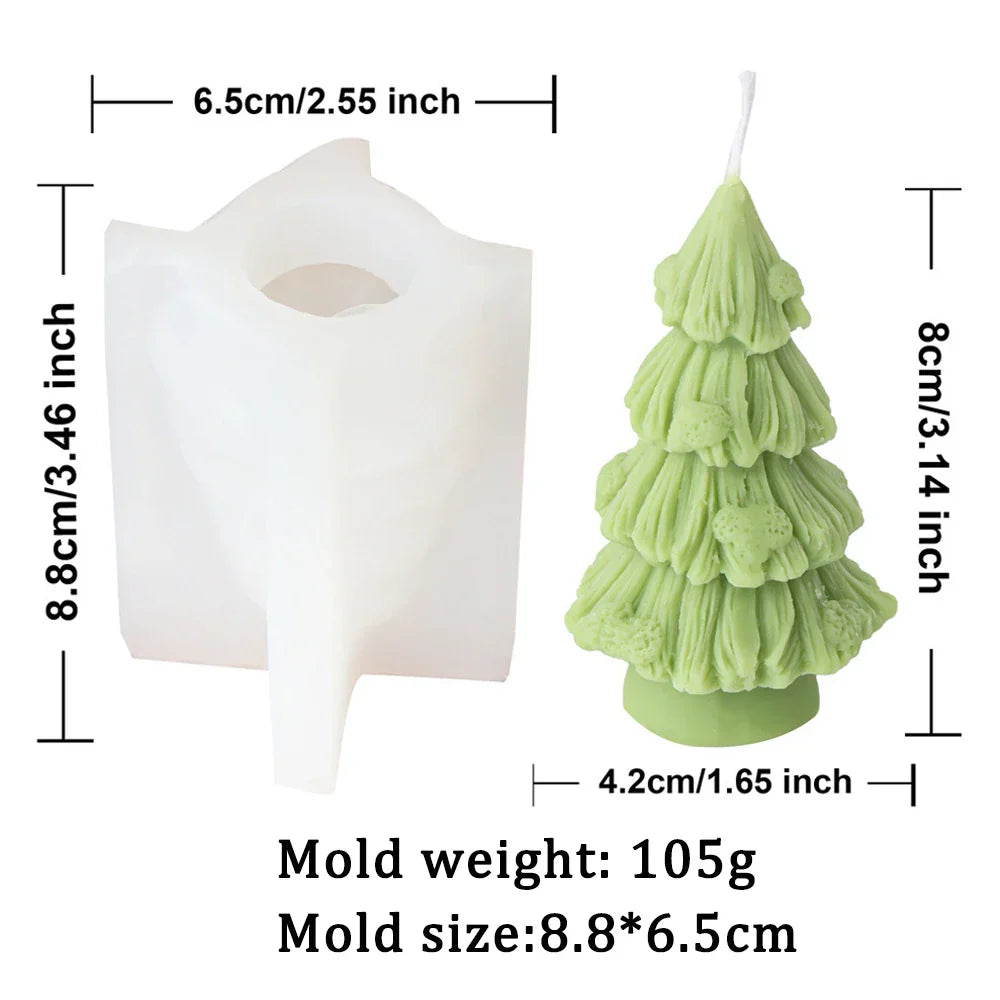 Snowman Christmas Tree Candle Silicone Mould