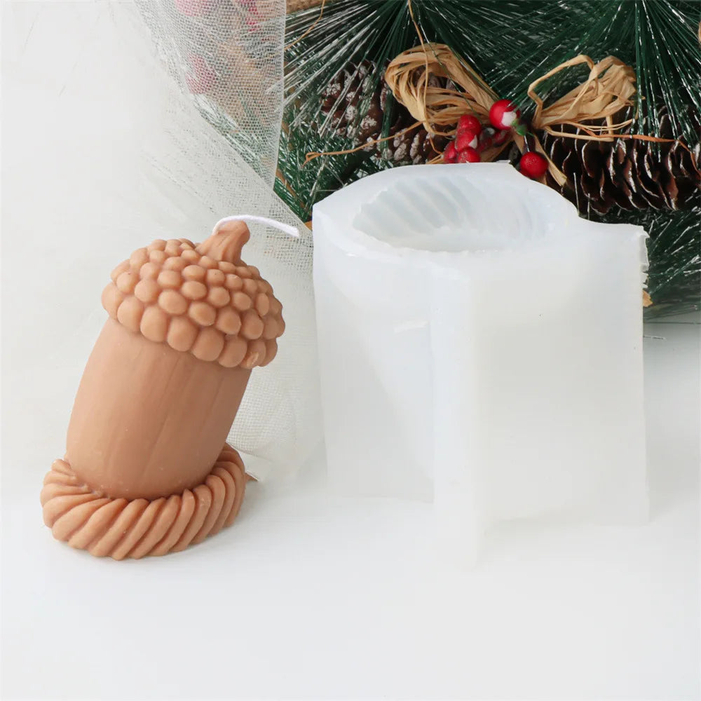 3D Christmas Tree Pinecone Candle Silicone Mould