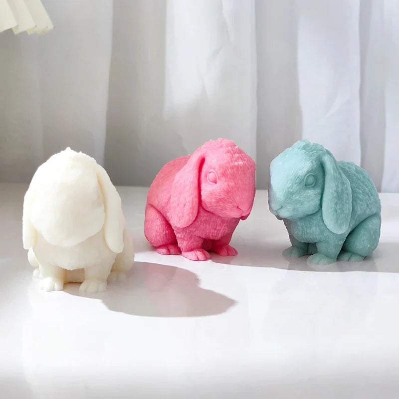 American Fuzzy Lop Rabbit Silicone Candle Mould