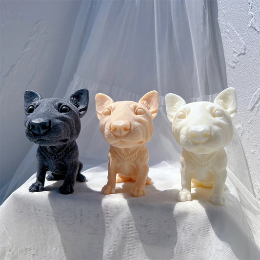 Bullhead Terrier Statue Candle Silicone Mould