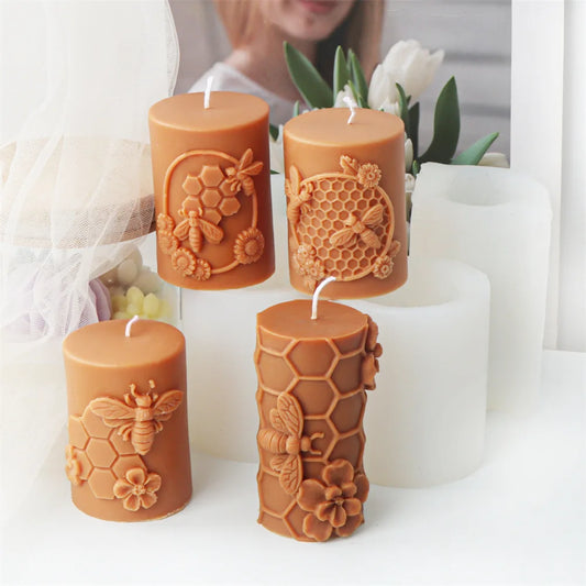 DIY Honeycomb Flower Candle Mould