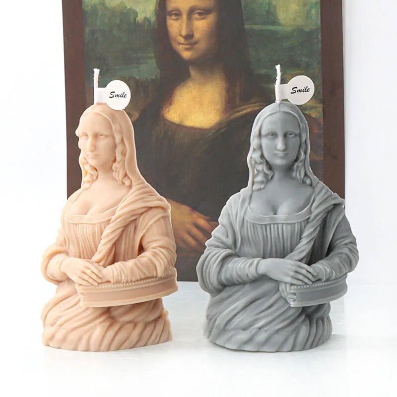 Smiling Mona Lisa Candle Mould