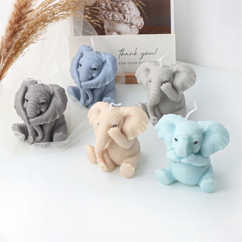 Cute Elephant Candle Mould