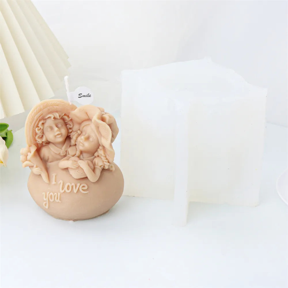 Angel Boys and Girls Silicone Candle Mould