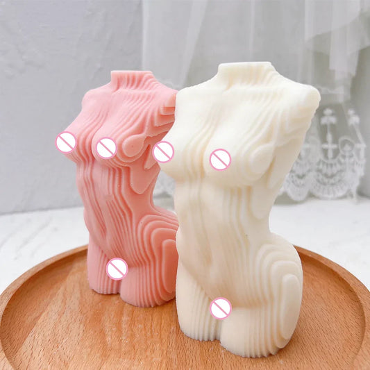 Geometric Female Body Wax Candle Mould