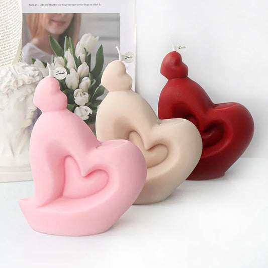 Big Heart Candle Mould Silicone