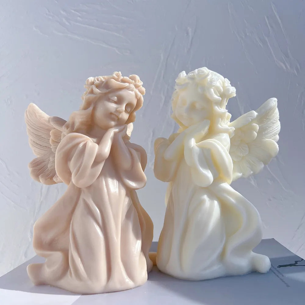 Cherub Praying Peace Angel Candle Mould Silicone