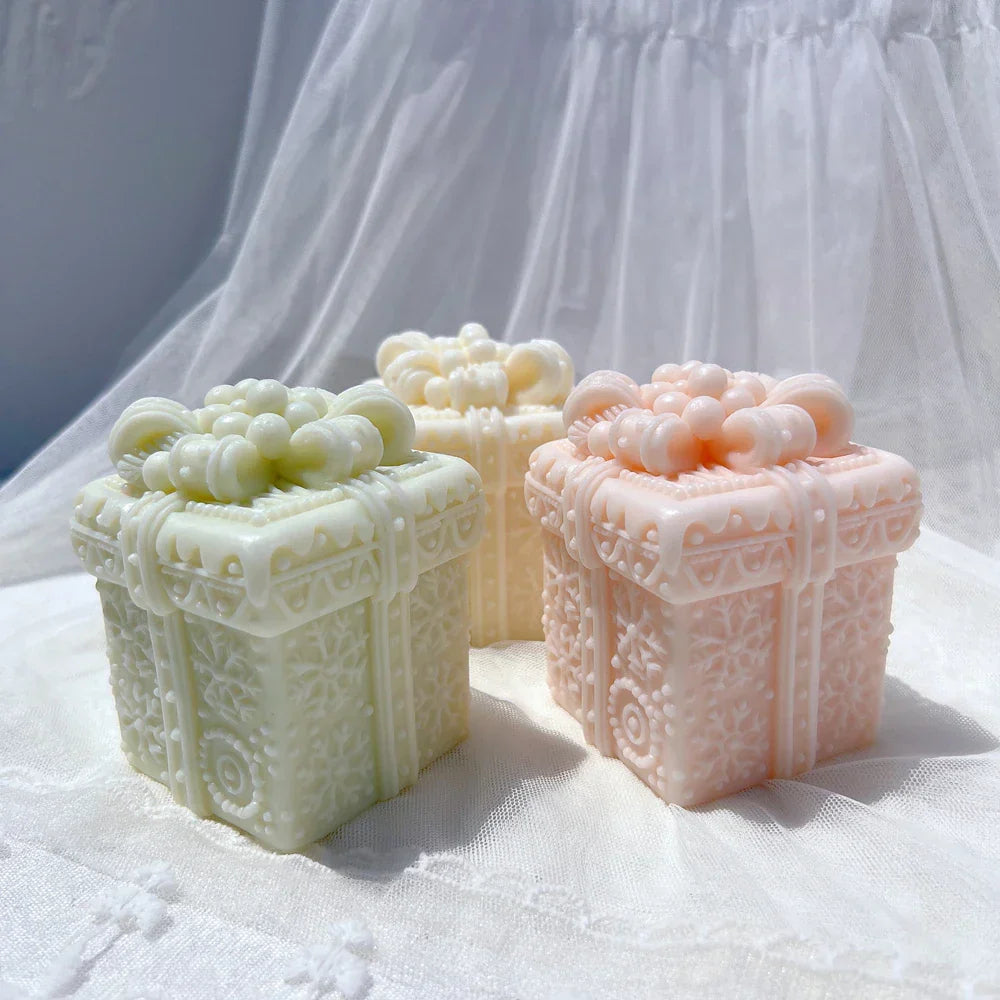 Christmas Gingerbread Gift Box Silicone Candle Mould