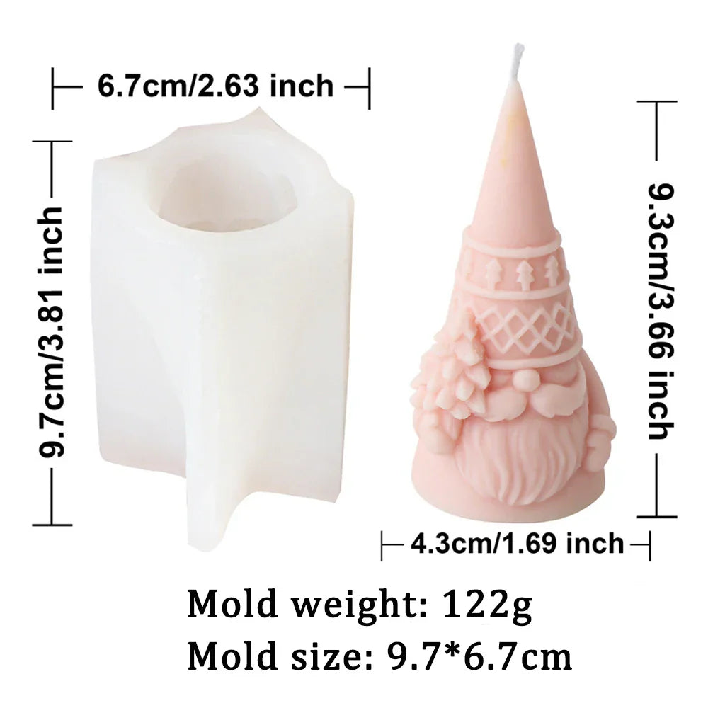 Christmas Santa Claus Candle Silicone Mould - 8 Styles