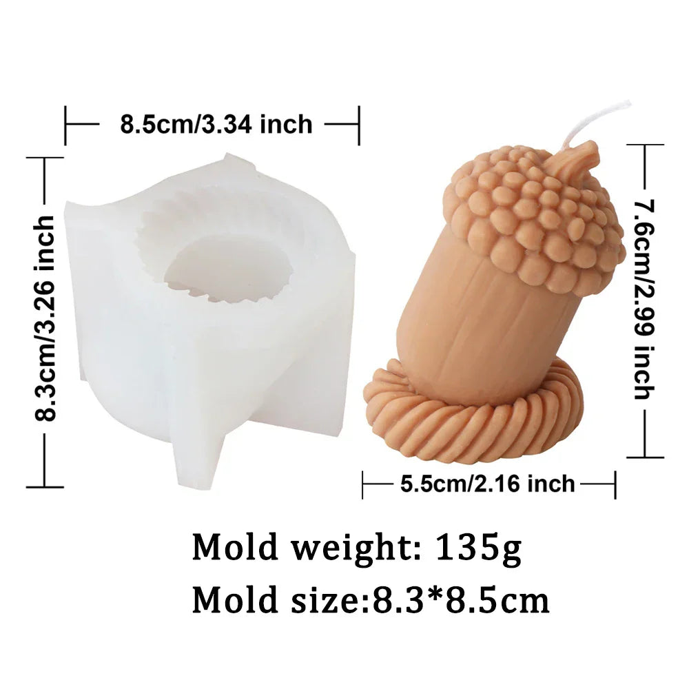 3D Christmas Tree Pinecone Candle Silicone Mould