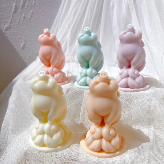 Lovely Baby Pig Silicone Candle Mould - Cute Piggy