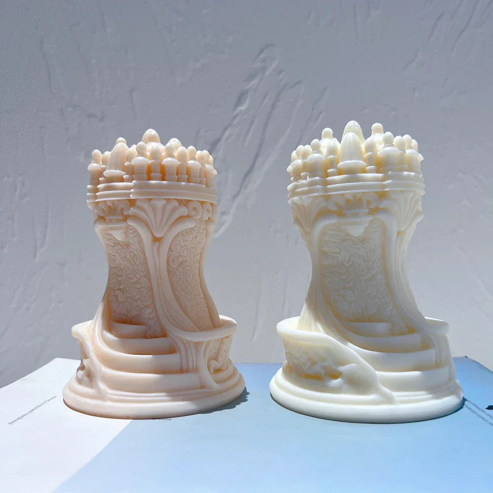Chess King Queen Knight Rook Candle Mould