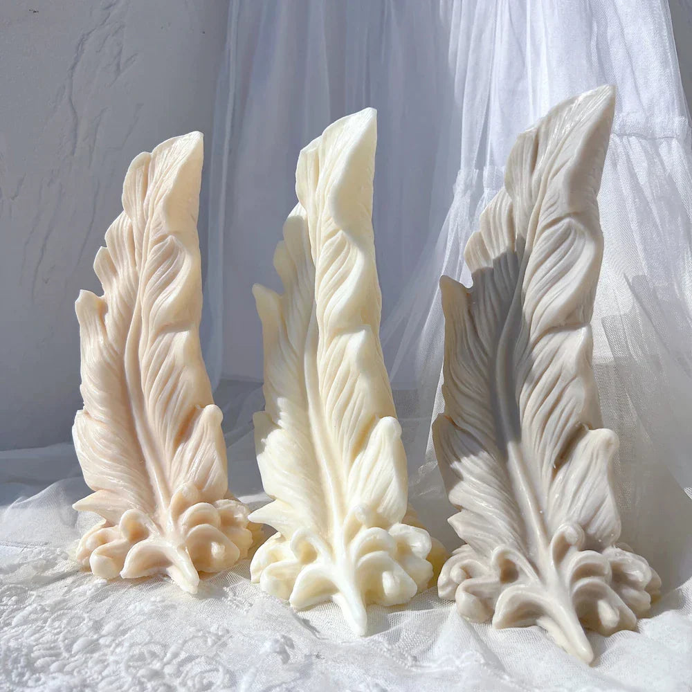Feather Decorative Silicone Candle Mould