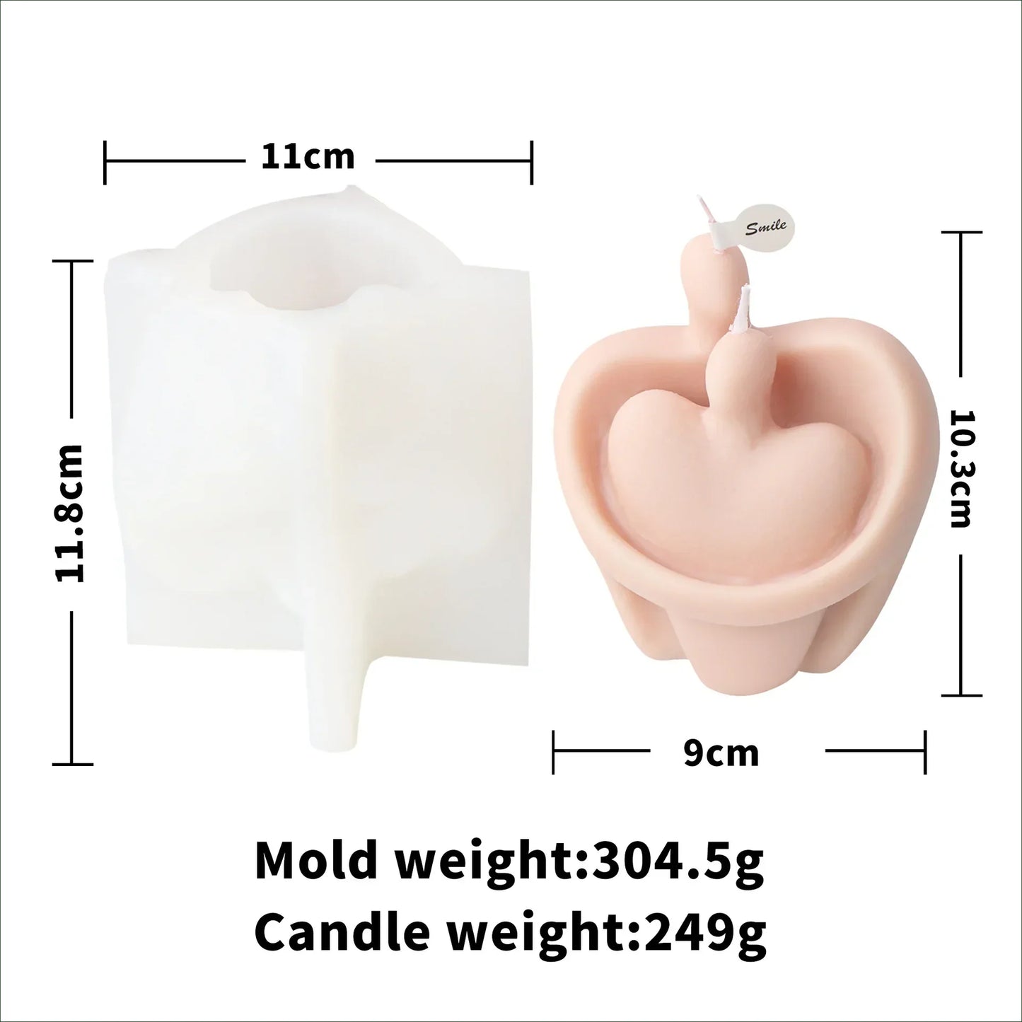 Nordic Couple Silicone Candle Mould