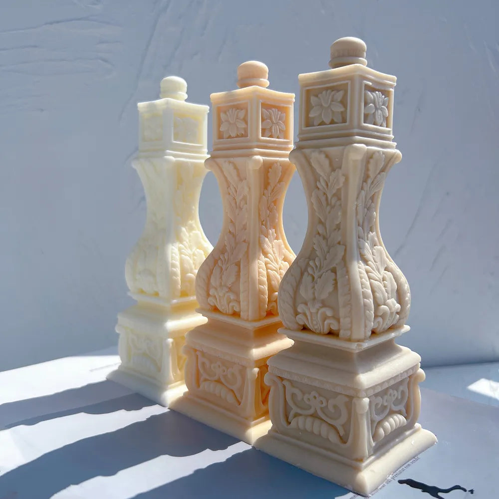 Classical Roman Pillar Taper Candle Mould